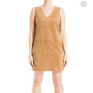 max studio faux suede sleeveless minidress size small